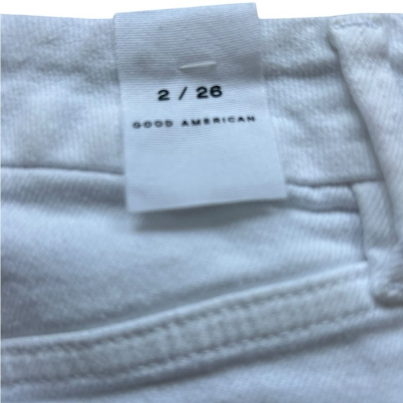 Good American NWT Good Legs Straight High Rise White Denim Jeans Size 2/26 New - Picture 7 of 10